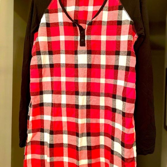 Original Yawn Nightwear Plaid Short Nightgown - Picture 10 of 11